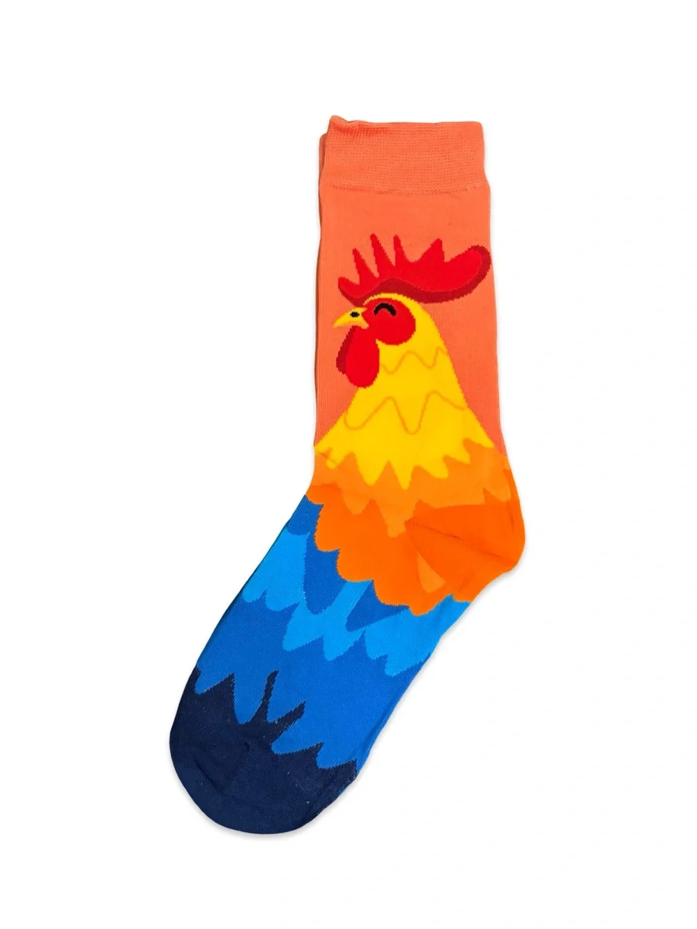 Rooster Colorful Novelty Crew Socks One Size Fits Most